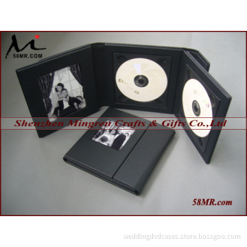 Leather DVD Box,Black PU CD Case